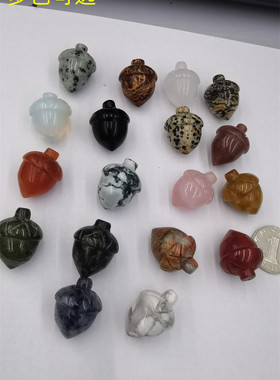 天然水晶矿石松果儿童礼物收藏品