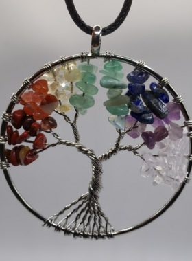 七彩水晶碎石生命树手工DIY配件