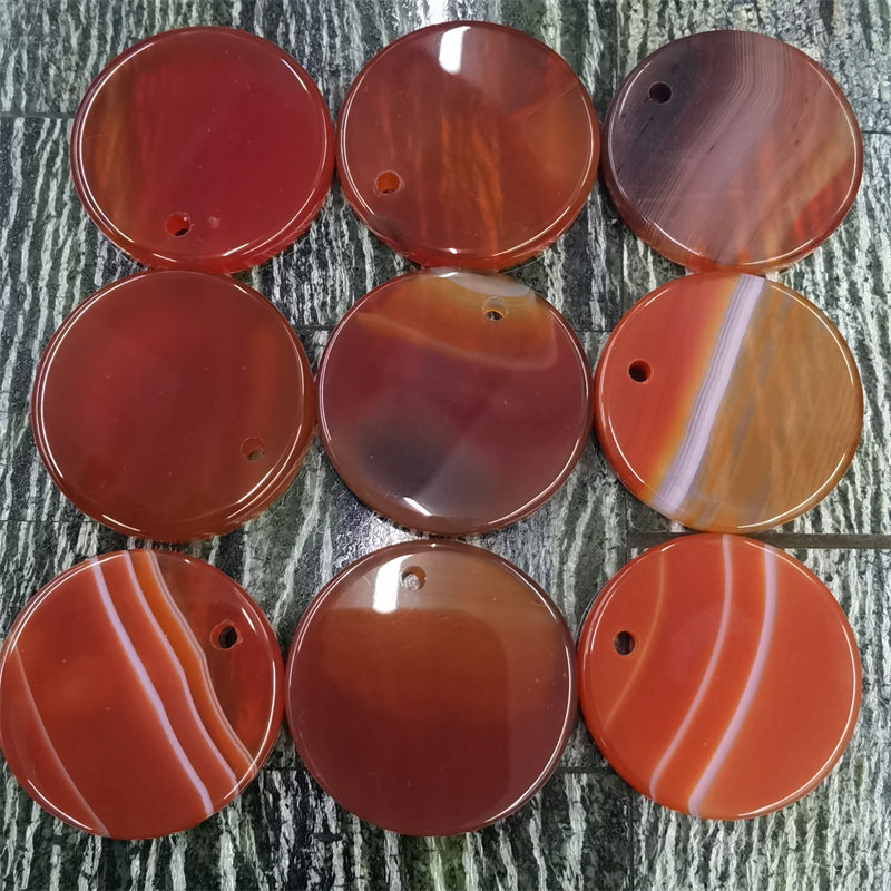 25MM天然玛瑙圆形圆片横孔2MM吊坠红玛瑙DIY手工耳饰项链配件饰品,饰品/流行首饰/时尚饰品新,项坠/吊坠,淘宝优惠券,粉丝福利购,淘宝优惠卷