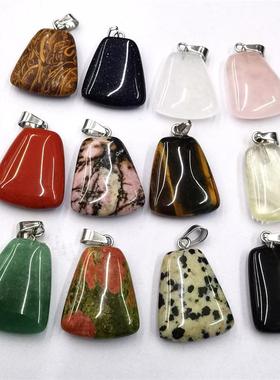 天然水晶梯形服饰几何材料包坠子