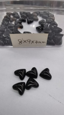 黑玛瑙戒面马眼爱心正方形贴片