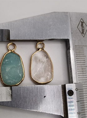 紫晶不规格原石简约包边时尚吊坠