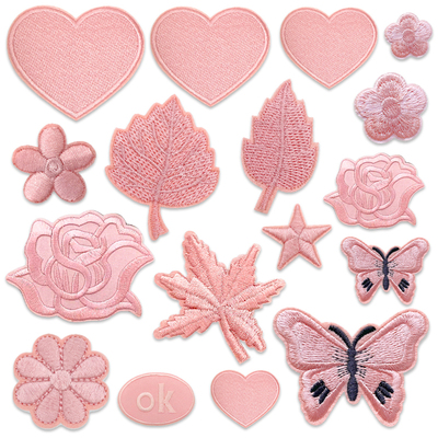 大小号藕粉色自粘布贴衣服床单被套破洞修补贴花酒店洗衣店贴布