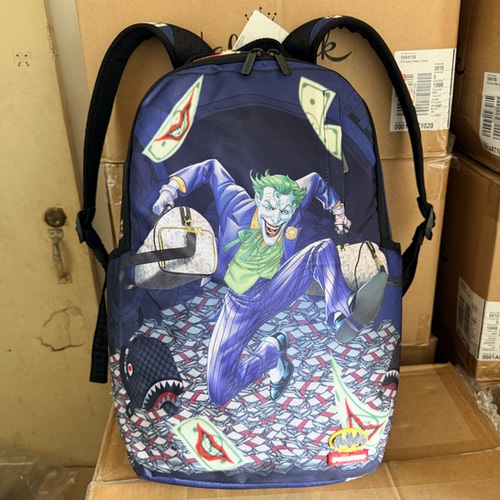 自留SG尾单双肩鲨鱼书包双肩包学生日系背包涂鸦休闲高中生潮流