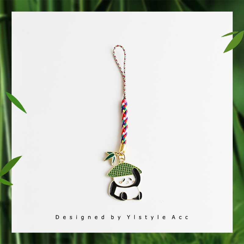 可爱创意国宝熊猫竹子手机绳