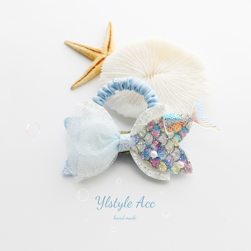 儿童幻彩亮片美人鱼尾巴发夹边夹