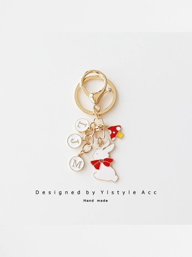 Милый кролик в виде сердечка, брелок, универсальная подвеска, аксессуар, простой и элегантный дизайн, делается под заказ