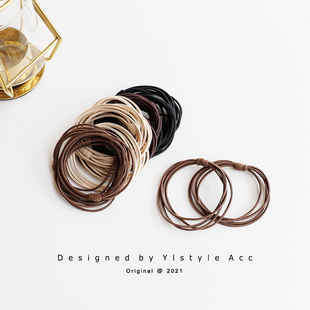 送收纳盒20根装高弹力打结基础发圈扎头发皮筋韩版简约头绳发饰女