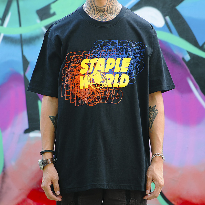 新衣城STAPLE STAPLE WORLD TEE鸽子印花宽松潮牌男女短袖T恤-封面