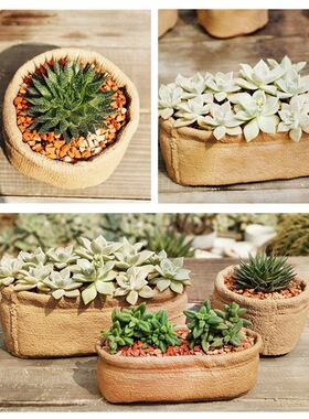 园林水泥绿植收纳多肉花盆新品