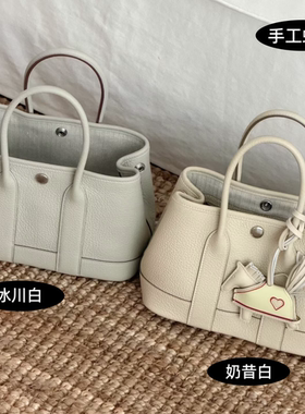 手工蜡线头层牛皮2026新款花园包mini23手提包真皮女包通勤小托特
