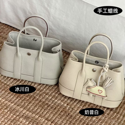 手工蜡线头层牛皮2026新款花园包mini23手提包真皮女包通勤小托特