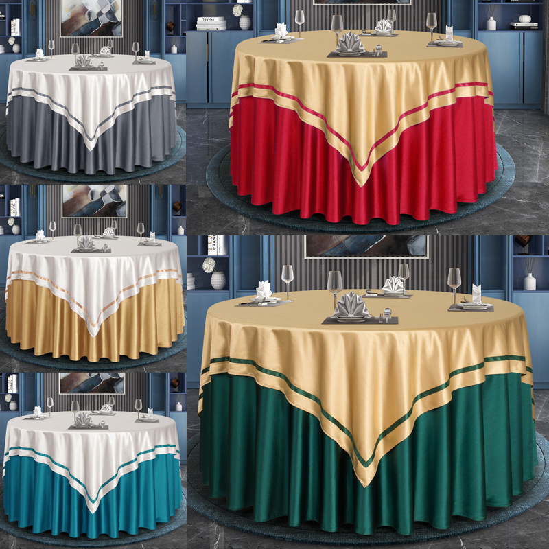 酒店桌布圆桌布艺定制圆形高级感饭店纯色高档台布中式大圆桌桌布,居家布艺,桌布,淘宝优惠券,粉丝福利购,淘宝优惠卷