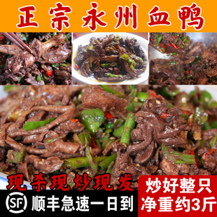 永州血鸭 道县东安宁远新田正宗散养土麻鸭 顺丰冷链餐饮家用特产