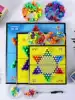 Magnetic checkers Children's puzzle Primary school students adults adults parent-child large flying checkers backgammon two-in-one