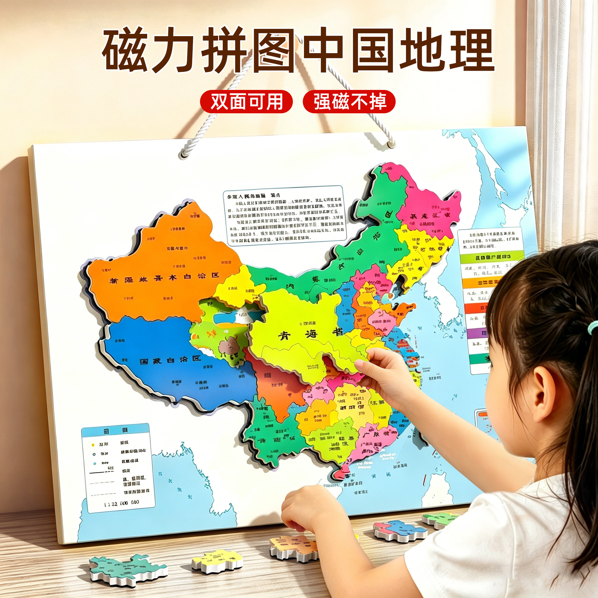 【中国地图磁力拼图】加大号加厚