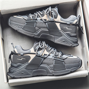 莆田男鞋秋季增高休闲鞋2023新款老爹鞋男士厚底运动夏季跑步潮鞋