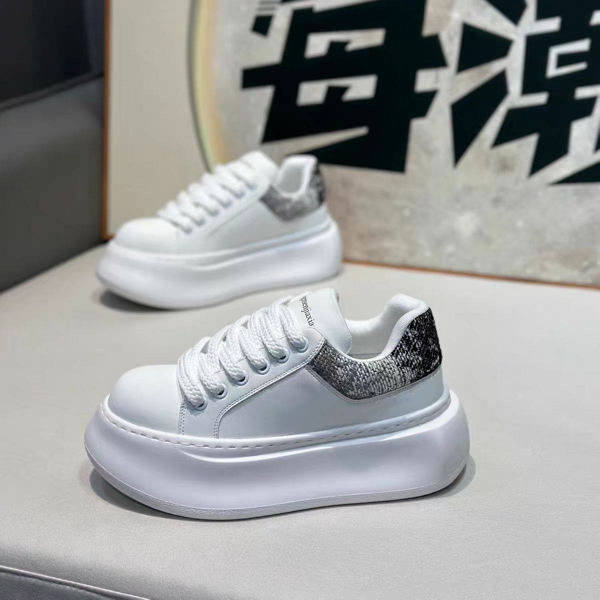 网红爆款男鞋冬季青少年韩版百搭厚底休闲小白鞋男生皮面运动板鞋,流行男鞋,单鞋,淘宝优惠券,粉丝福利购,淘宝优惠卷