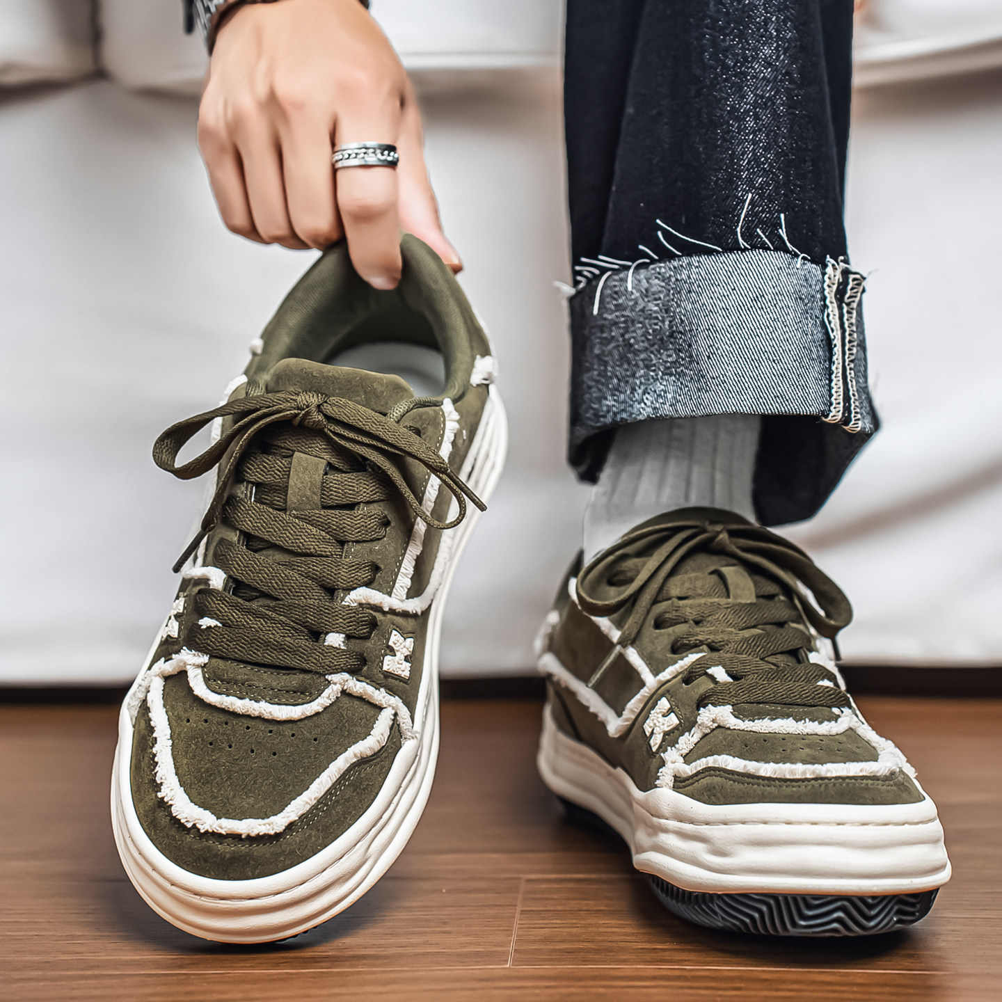 莆田男鞋冬季青少年潮流休闲溶解底学生板鞋厚底百搭小众运动潮鞋,流行男鞋,单鞋,淘宝优惠券,粉丝福利购,淘宝优惠卷