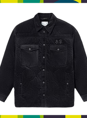 李宁正品外套冬季新款男子刺绣宽松保暖灯芯绒短款棉服AFMR459