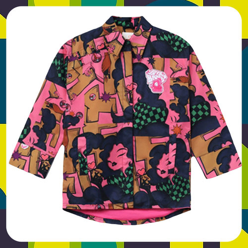 中国李宁反伍街头系列女新秋款国潮宽松运动休闲长袖外套 AFDR772