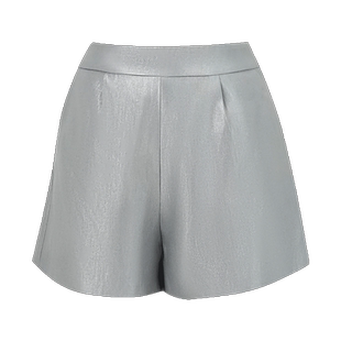灰色高腰休闲短裤女款2026新款夏季设计感女小众宽松薄款阔腿裤子