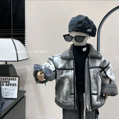 男童外套秋冬装加绒冬季上衣