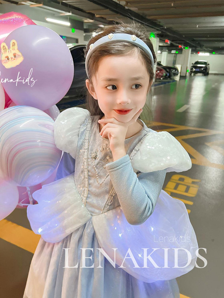 女童连衣裙春秋新款洋气儿童发光裙子迪士尼爱莎公主裙生日礼服潮属于什么档次？