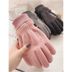 春秋天防寒风加摇粒绒保暖 备运电动自行车薄款 手套冬季 男女骑行装