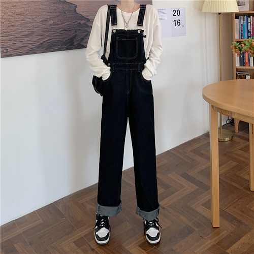 Actual shooting of new autumn clothes large women's clothes fat mm work clothes Jumpsuit high waist loose suspenders m-5xl200 Jin