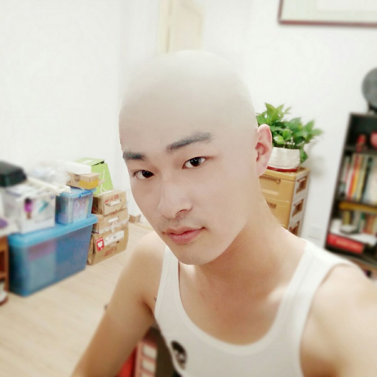 乳胶光头头套影视道具化妆和尚