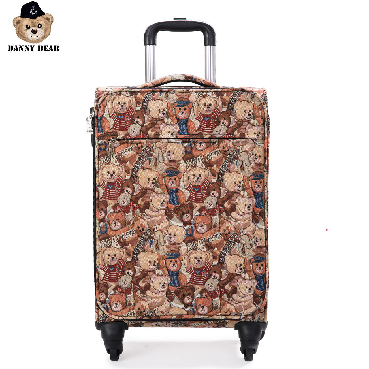 丹尼熊爱旅行行李箱万向轮登机箱20/24寸拉杆箱静音软布箱9919003