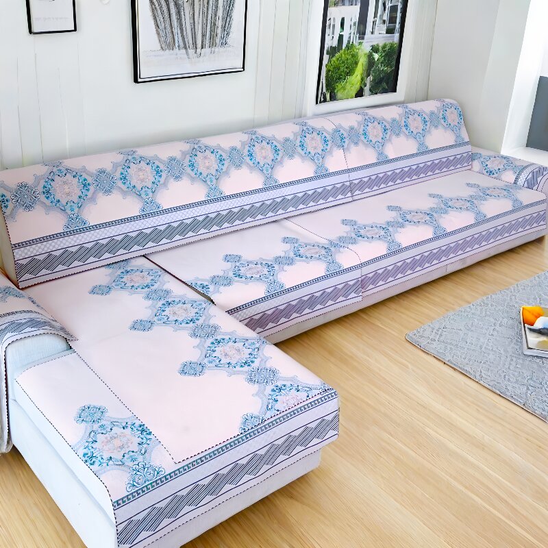 雪尼尔防滑简约沙发垫