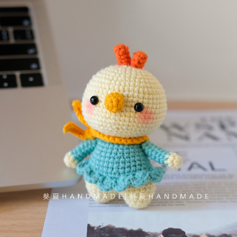 十二生肖小鸡勾线手工diy钩针可爱玩偶钥匙扣编织材料包 葵夏手作