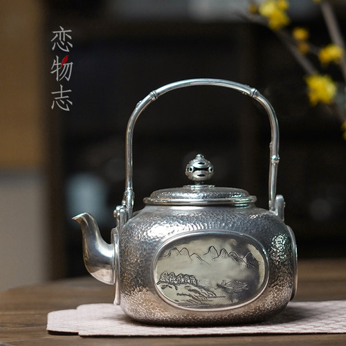 恋物志复古纯银纯手工银壶煮茶壶
