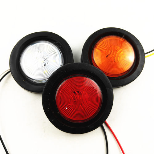 LED24V2寸圆形后灯货车后灯半挂车电子后灯挂车灯芯示宽灯