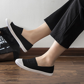 轻便懒人帆布鞋 小白鞋 学生单鞋 韩版 四季 休闲女护士布鞋 情侣款