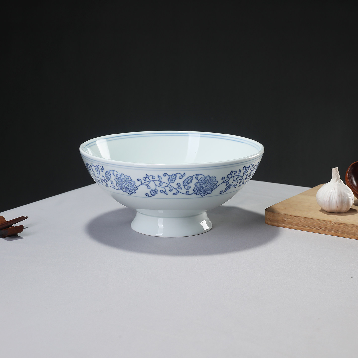 8英寸青花陶瓷大碗商用酒店餐厅面碗汤粉碗面馆专用碗湘菜赣菜碗,餐饮具,碗,淘宝优惠券,粉丝福利购,淘宝优惠卷