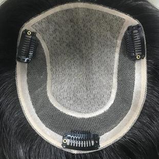 许昌假发女头顶补发片全手织真人发u型双递针轻薄无痕透气遮白发