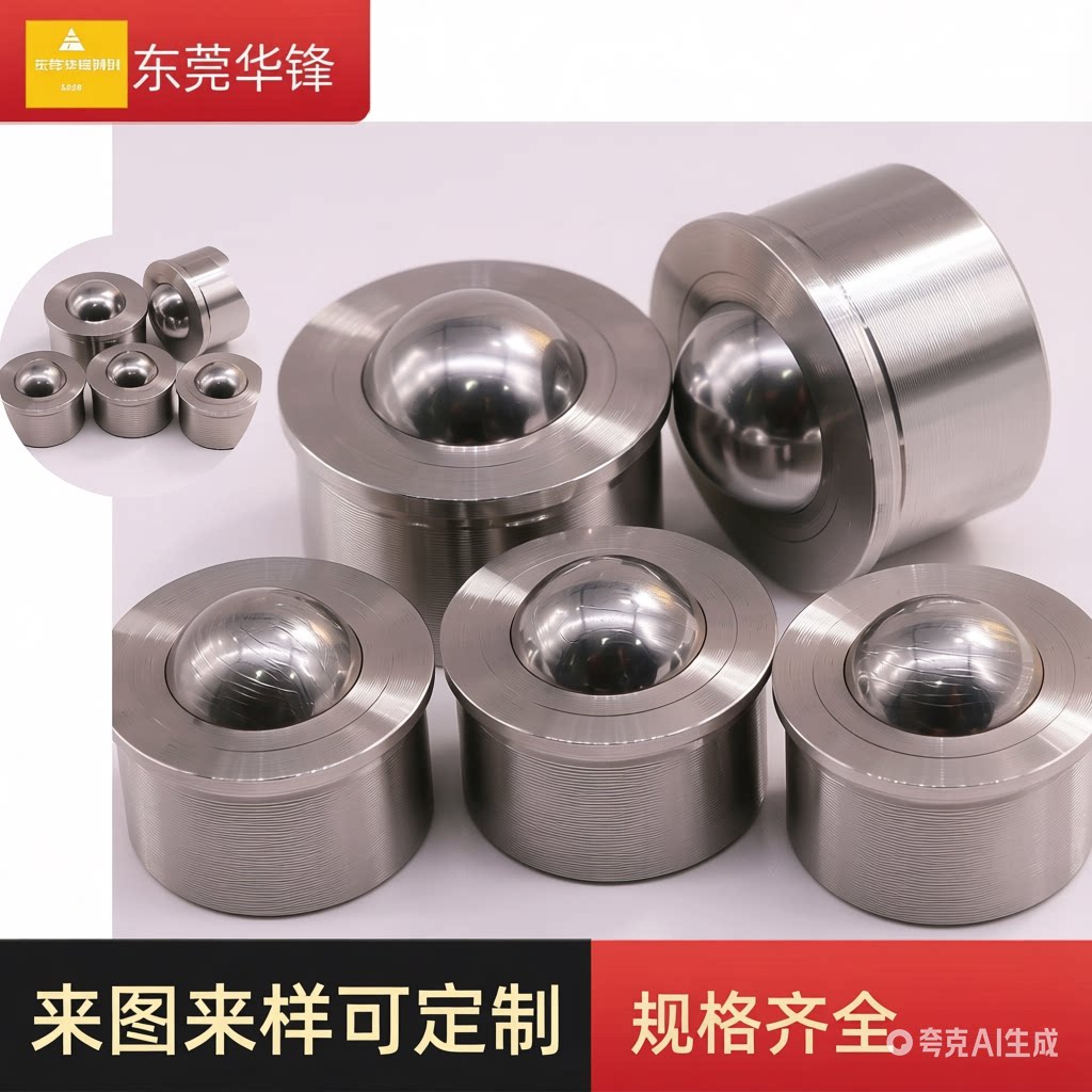 压入式重型钢珠滚轮 BCHA 万向球牛眼珠不锈钢轴承万向轮尼龙滚珠