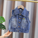 男童马甲春秋季 背心儿童外穿小汽车牛仔马夹小孩外穿宝宝小童坎肩