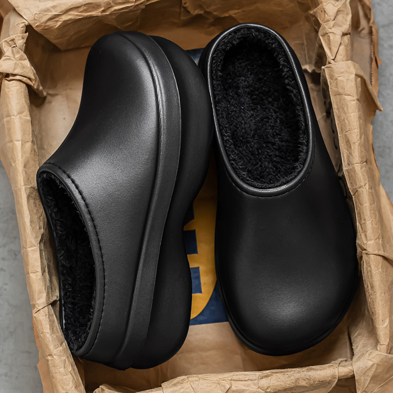 情侣款冬季棉鞋短绒保暖毛绒勃肯