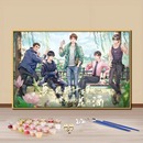 盗墓笔记数字油画diy张起灵吴邪手工手绘填涂色充丙烯油彩装 饰画