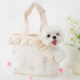 夏季 宠物外出便携透气单肩包泰迪小型犬狗狗背包蕾丝手提猫包