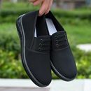 春秋一脚蹬休闲爸爸鞋 透气防臭帆布鞋 男防滑耐磨工作鞋 老北京布鞋