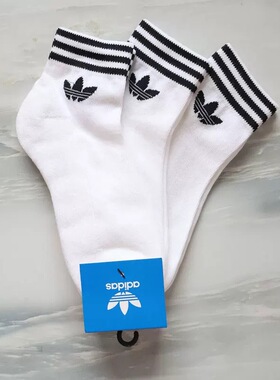 Adidas阿迪达斯三叶草袜子男女春夏同款中筒袜船袜薄款袜子CV5942