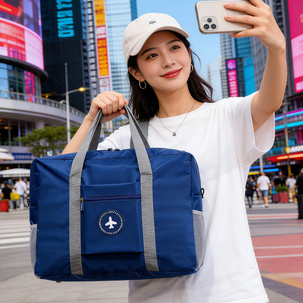 外出旅行包手拎提挎袋子衣服收纳袋放行李箱挂包可套拉杆上皮配兜