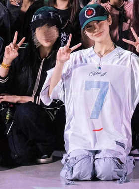 韩代潮牌2000archives 申留真崔有真NOZE同款美式复古球衣短袖t恤