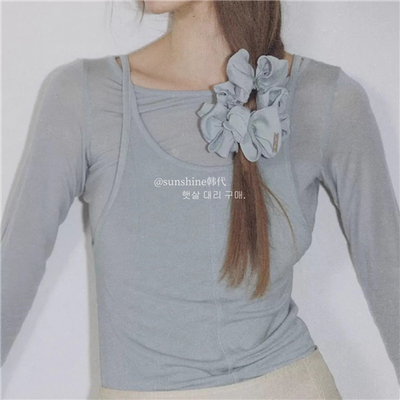 正品荷叶边发圈头绳发饰马尾皮筋