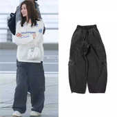 ROCK黄仁俊同款 宽松休闲裤 男女款 韩代潮牌SK8ER 工装 口袋 长裤